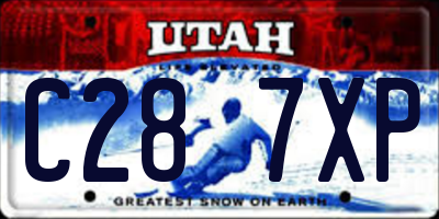 UT license plate C287XP