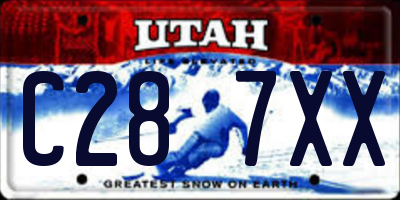 UT license plate C287XX