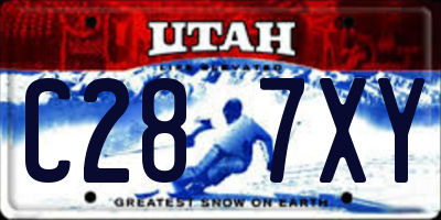 UT license plate C287XY