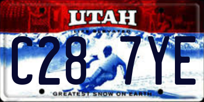 UT license plate C287YE