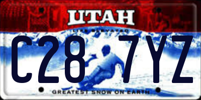 UT license plate C287YZ