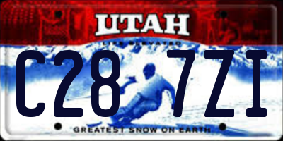UT license plate C287ZI