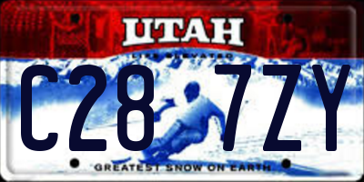 UT license plate C287ZY