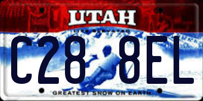 UT license plate C288EL