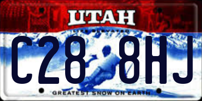 UT license plate C288HJ