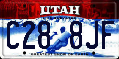 UT license plate C288JF