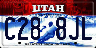 UT license plate C288JL