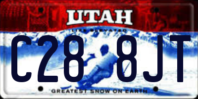UT license plate C288JT