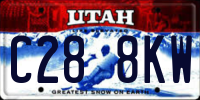 UT license plate C288KW