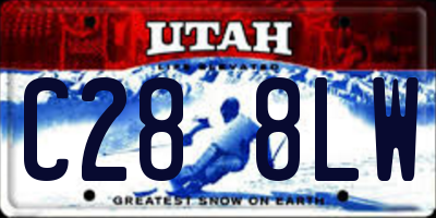 UT license plate C288LW