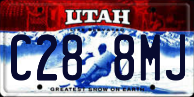 UT license plate C288MJ