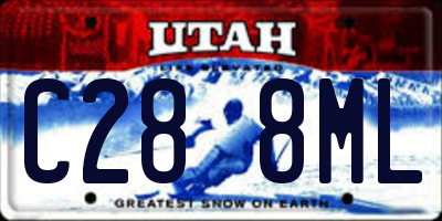 UT license plate C288ML