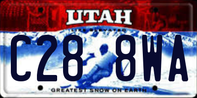 UT license plate C288WA