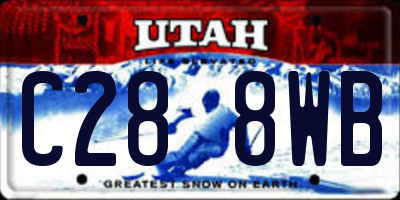 UT license plate C288WB