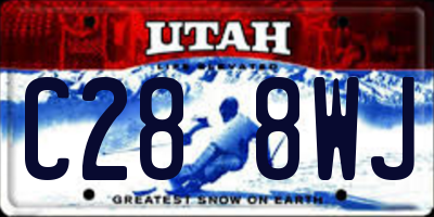 UT license plate C288WJ