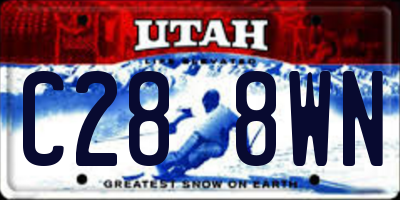 UT license plate C288WN