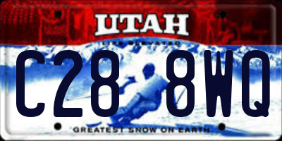 UT license plate C288WQ