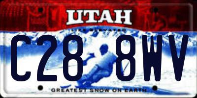 UT license plate C288WV