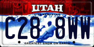 UT license plate C288WW