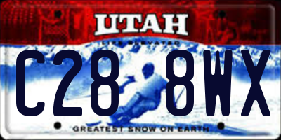 UT license plate C288WX