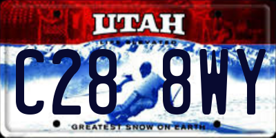 UT license plate C288WY