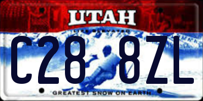 UT license plate C288ZL