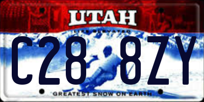 UT license plate C288ZY