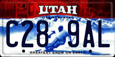 UT license plate C289AL