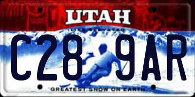 UT license plate C289AR