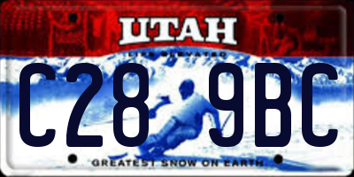 UT license plate C289BC