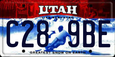 UT license plate C289BE