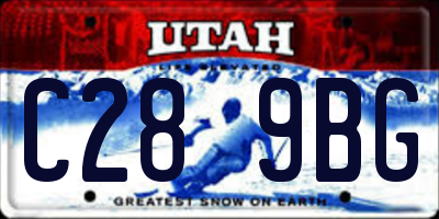 UT license plate C289BG