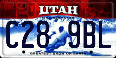 UT license plate C289BL