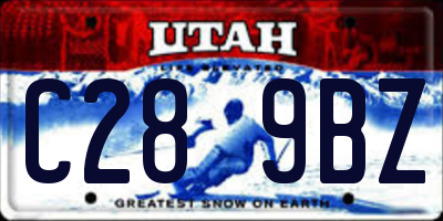 UT license plate C289BZ