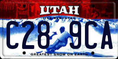UT license plate C289CA