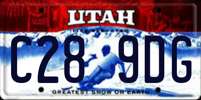 UT license plate C289DG
