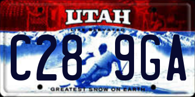 UT license plate C289GA