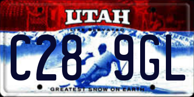 UT license plate C289GL