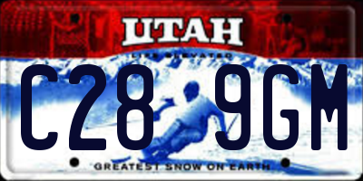 UT license plate C289GM
