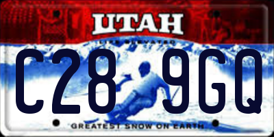 UT license plate C289GQ