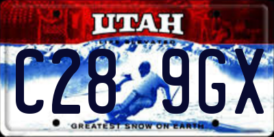 UT license plate C289GX