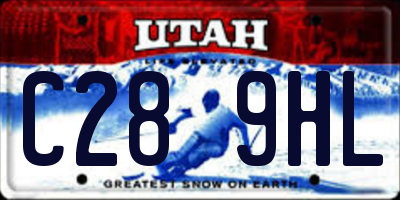 UT license plate C289HL