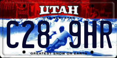 UT license plate C289HR