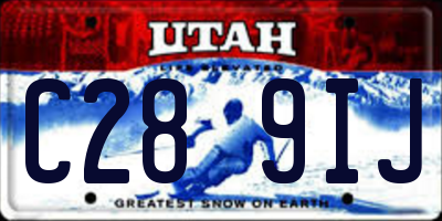 UT license plate C289IJ