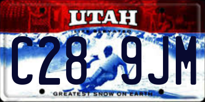 UT license plate C289JM