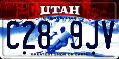 UT license plate C289JV