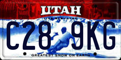 UT license plate C289KG