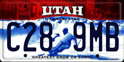 UT license plate C289MB