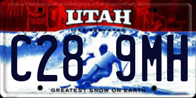 UT license plate C289MH