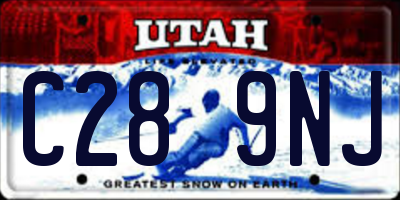 UT license plate C289NJ